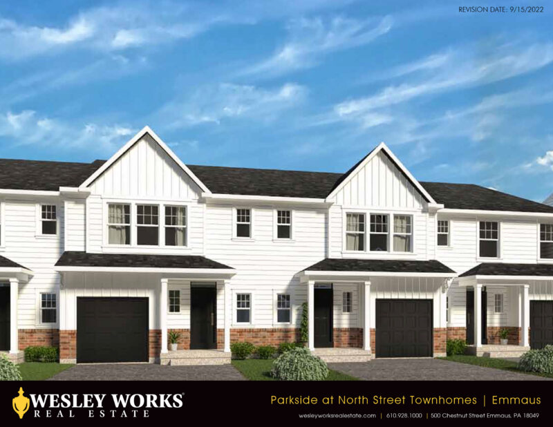 Parkside at North Street New Townhomes For Sale Emmaus, PA
